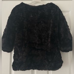 Zara Faux Fur sweater back zipper